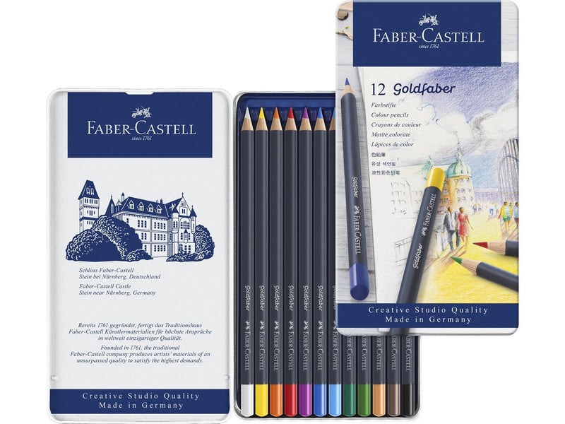 Faber Castell - Colour pencil Goldfaber tin (12 pcs)