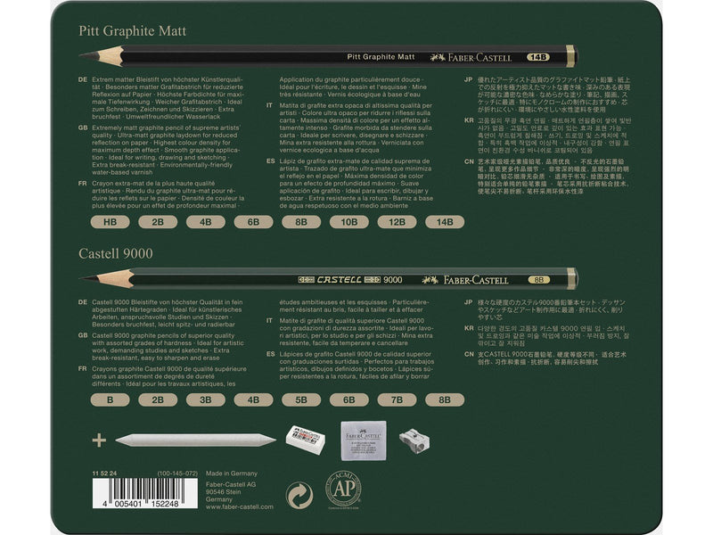 Faber Castell Faber-Castell Pitt Graphite Matt & Castell 9000 Set