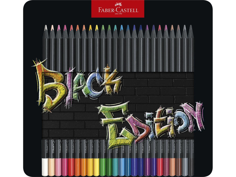 Faber Castell Colour Pencils Black Edition tin (24 pcs)
