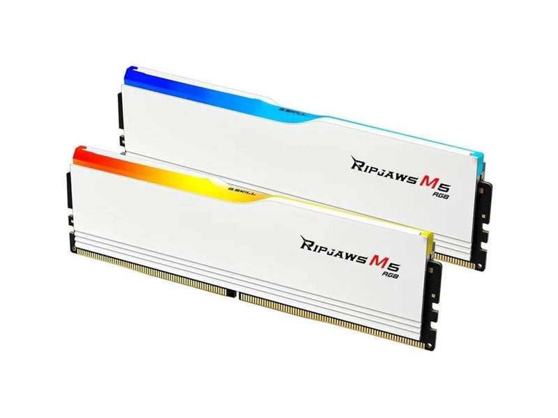 G.Skill Ripjaws M5 RGB DDR5-6400 - 32GB - CL32 - Dual Channel (2 pcs) - Intel XMP - Weiß mit RGB