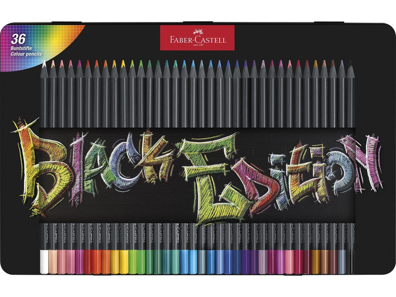 Faber Castell - Colour Pencils Black Edition tin (36 pcs)