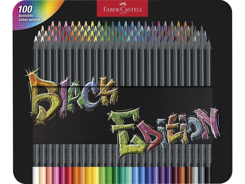 Faber Castell Colour Pencils Black Edition tin (100 pcs)
