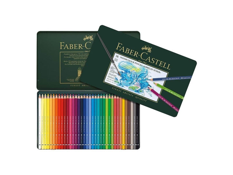 Faber Castell - Albrecht Dürer Watercolor colored pencils - Metal box with 36 pcs