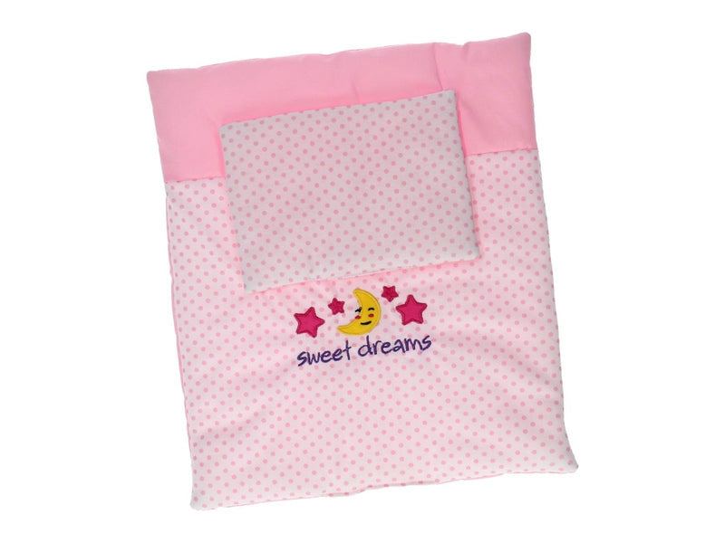 Johntoy Baby Rose Doll Blanket and Pillow Set