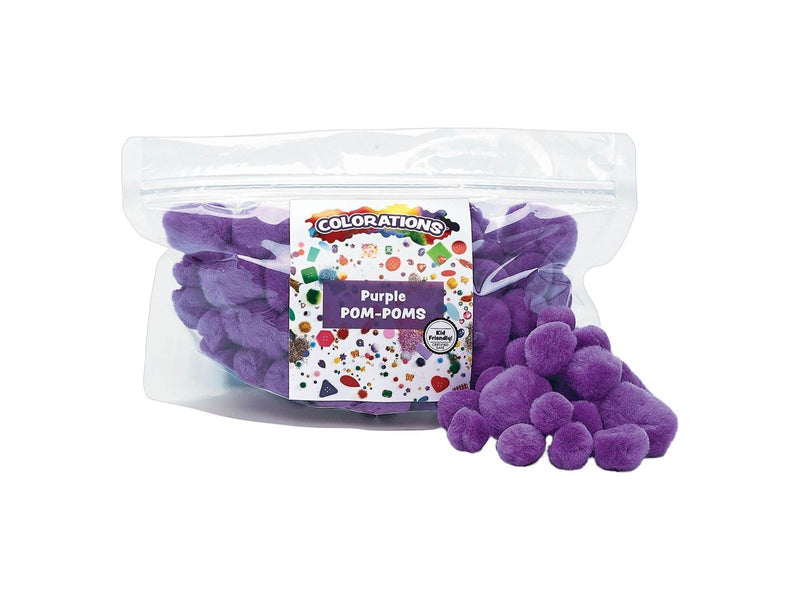 Colorations - Pom Poms Purple 100pcs.