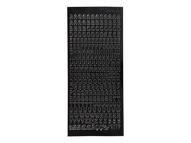 Creativ Company Stickers Small Capital Letters Black 1 Sheet