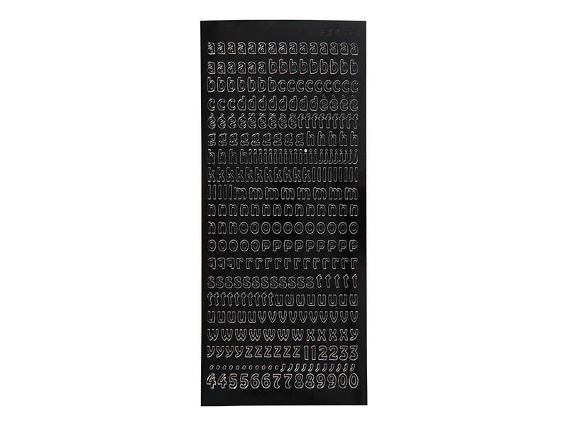 Creativ Company Stickers Small Letters Small Black 1 Sheet