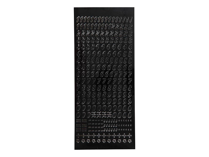 Creativ Company Stickers Small Numbers Black 1 Sheet