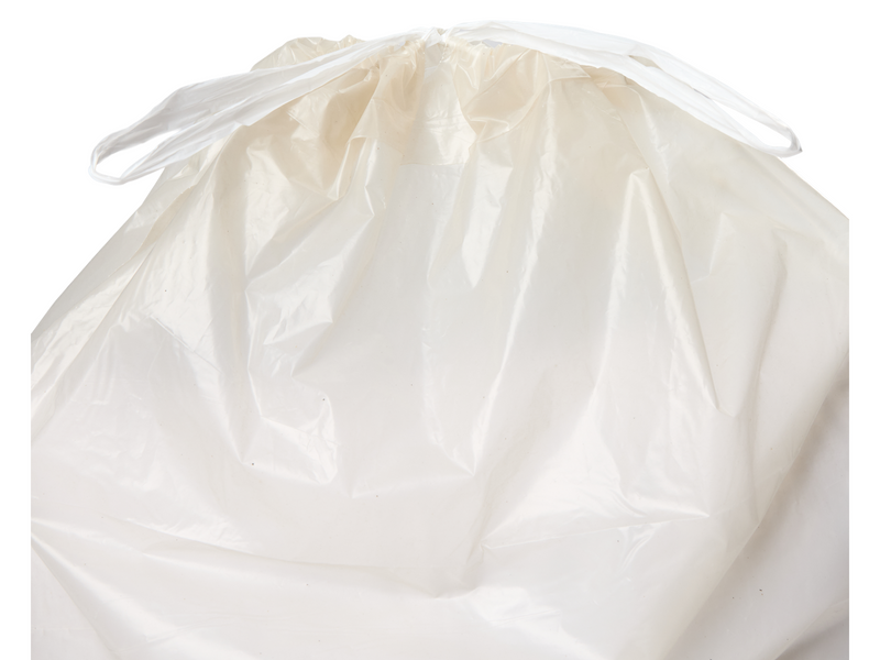 G.Funder Garbage bags with drawstring closure 100 liters 10 bags per roll clear plastic - heavy-duty quality