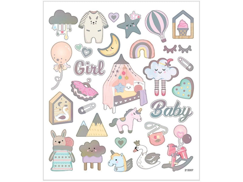 Creativ Company Stickers Baby Girl 1 Sheet