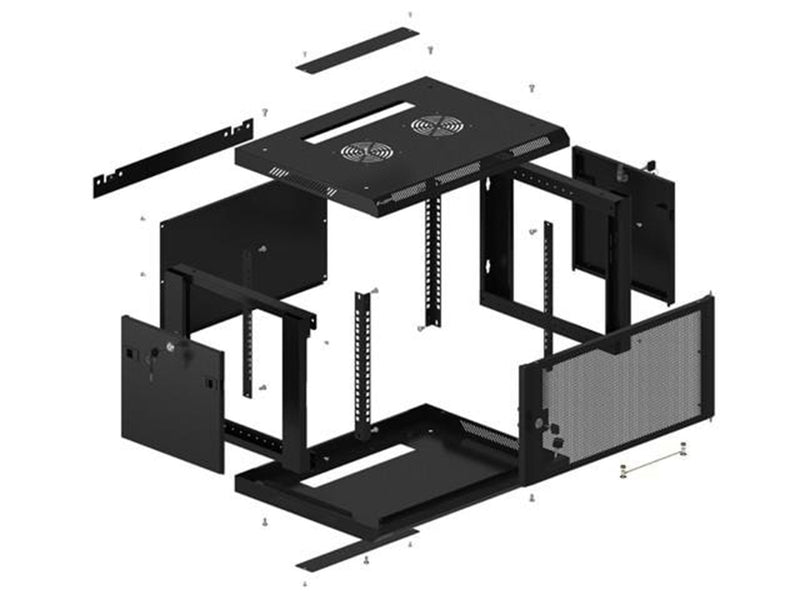 Lanberg WF01-6406-23B - 6U Wall Mount Rack Canbinet