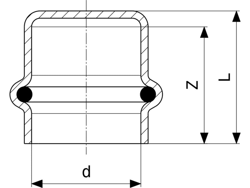 Viega Profipress cap 18 mm copper