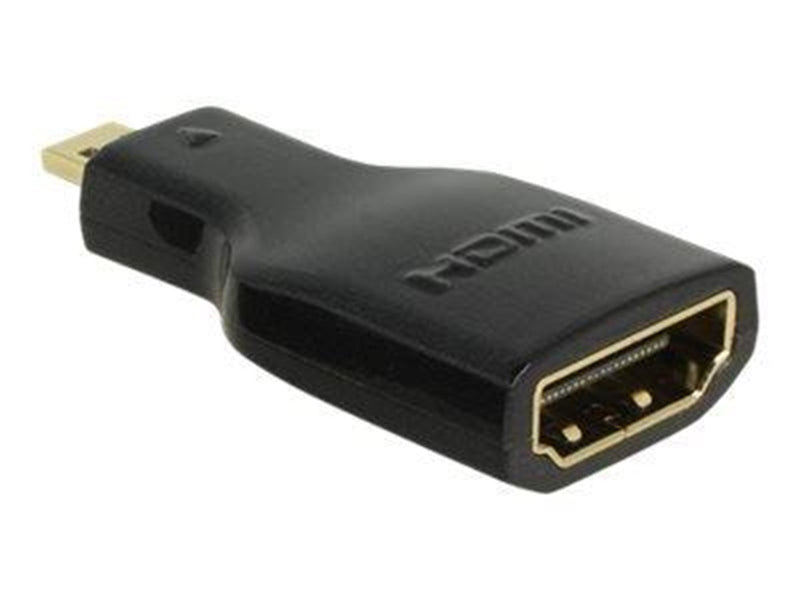 DeLOCK Adapter High Speed HDMI with Ethernet – HDMI Micro-D male  HDMI-A female 4K black