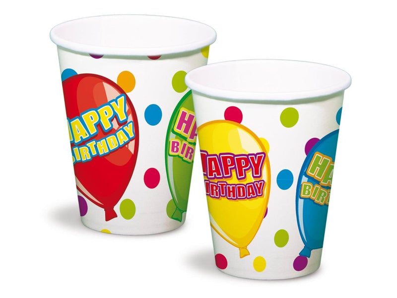 Folat BV Cups Happy Birthday 6pcs.