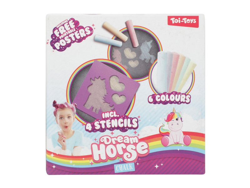 Dream Horse Sidewalk Chalk Unicorn with Templates 10 pcs.