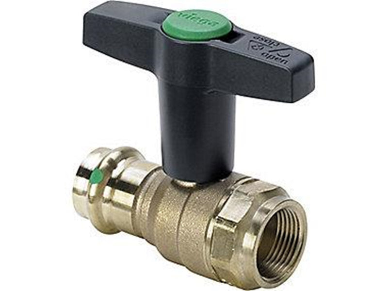 Viega Easytop ball valve 15 mm x 1/2'' Socket/socket Silicon bronze