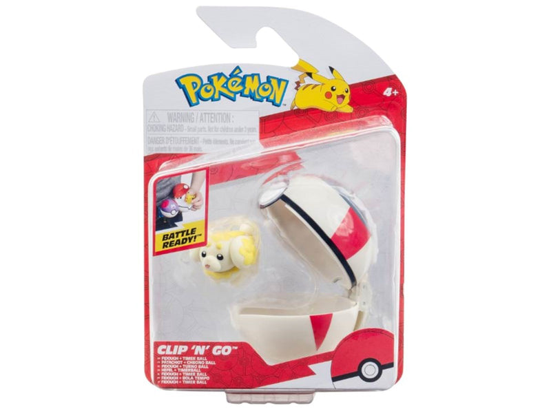 Pokemon Clip N Go Fidough and timer ball