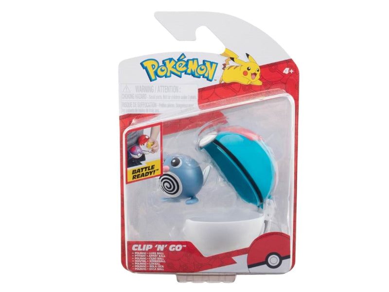 Pokemon Clip N Go Poliwag with lure ball
