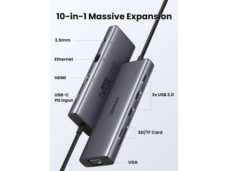UGREEN 10 in 1 USB C hub