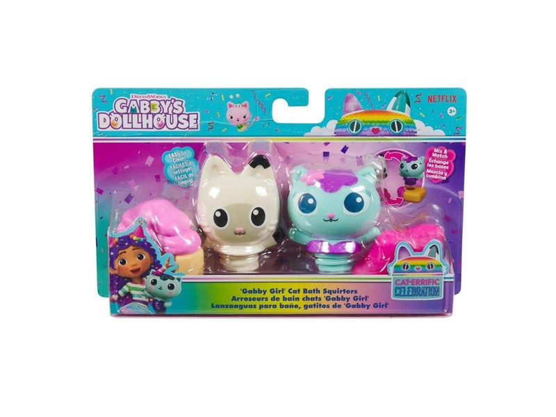 Gabby's Dollhouse Bath Squirter set w/2 figures