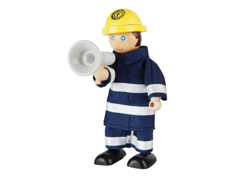 Tidlo Wooden Dollhouse Dolls Firefighters 4 pcs.