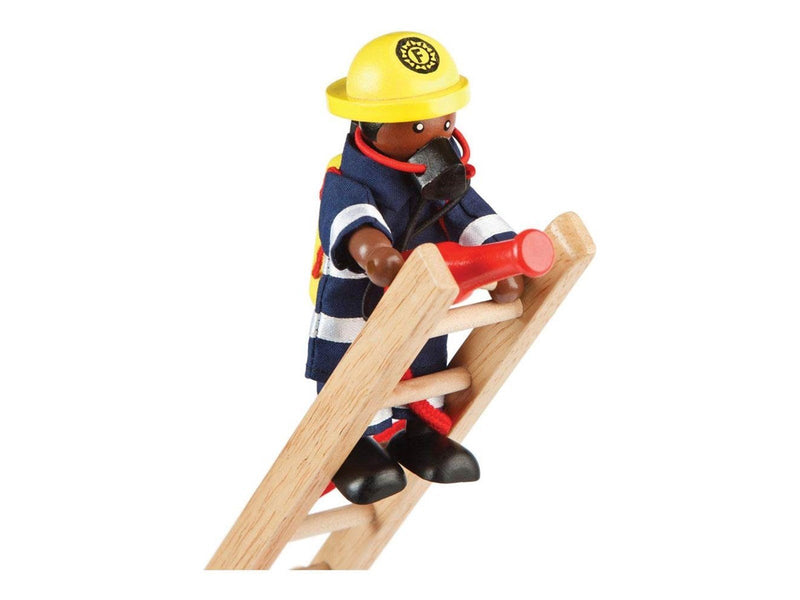 Tidlo Wooden Dollhouse Dolls Firefighters 4 pcs.