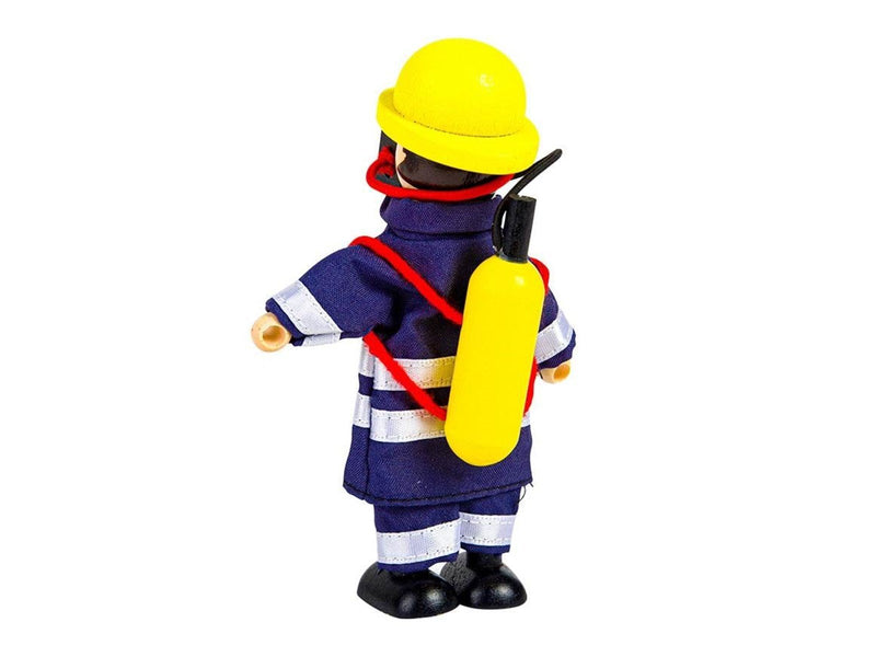 Tidlo Wooden Dollhouse Dolls Firefighters 4 pcs.