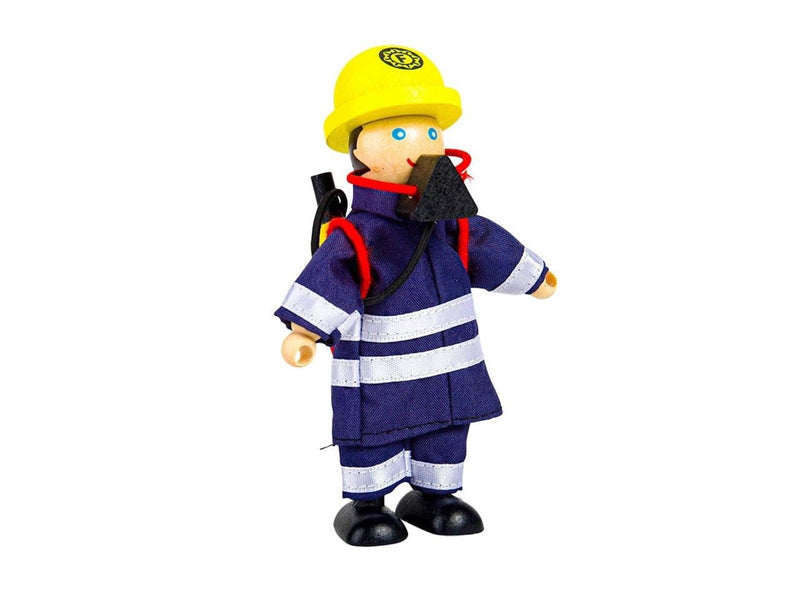 Tidlo Wooden Dollhouse Dolls Firefighters 4 pcs.