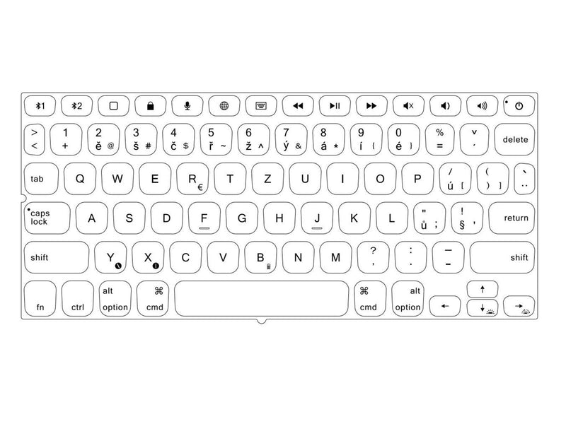 UAG Rugged Bluetooth Keyboard w/ Trackpad - CZECH LAYOUT - iPad 10.2" 2019/2020/2021