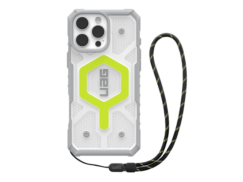 UAG Pathfinder Clear MagSafe - Active Neon Lanyard - iPhone 16 Pro Max