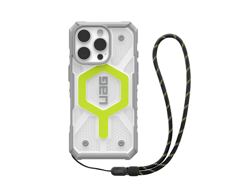UAG Pathfinder Clear MagSafe - Active Neon Lanyard - iPhone 16 Pro
