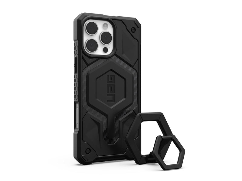 UAG Monarch Pro MagSafe - Carbon Fiber/Black Stand - iPhone 16 Pro Max