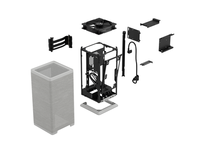 Fractal Design Mood Light Gray - Gehäuse - Minitower - Grau