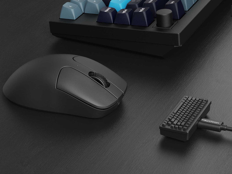 Keychron M2 4K Hz Ultralight 53g Wireless Mouse - Black - Gaming Maus (Schwarz)