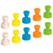 MAUL Kegelmagnete Ø 1,2 x 1,6 cm farbsortiert - 10 Stück
