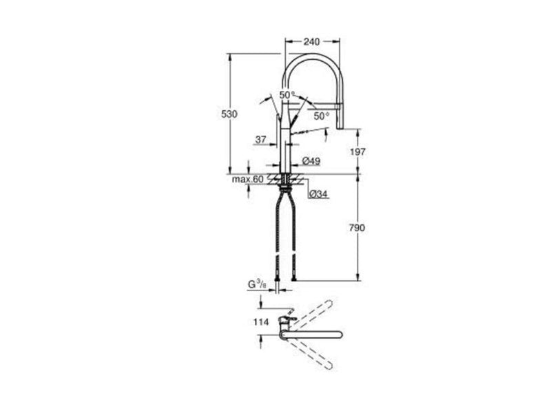 Grohe Essence Kitchen faucet Chrome