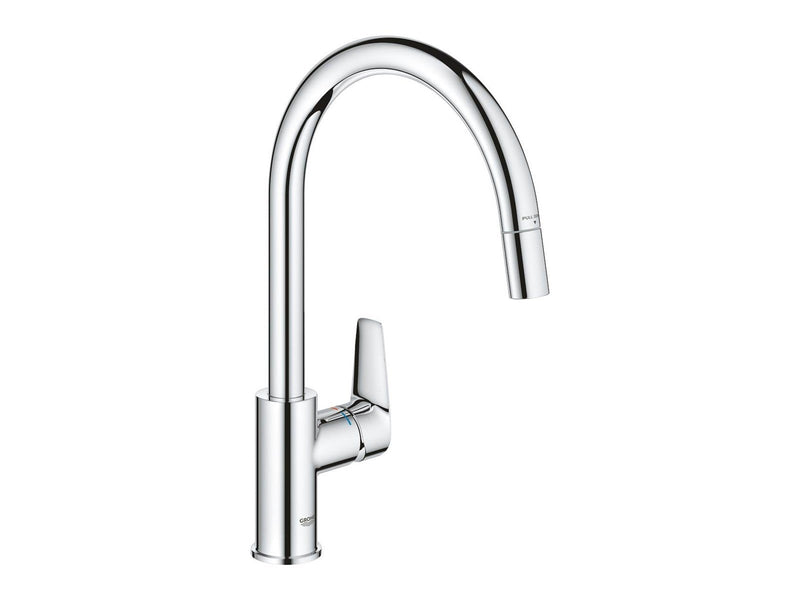 Grohe BauEdge Kitchen faucet with pull-out Chrome