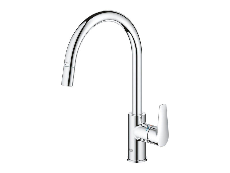 Grohe BauEdge Kitchen faucet with pull-out Chrome