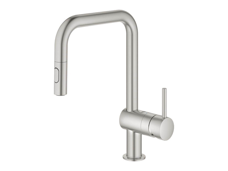 Grohe Minta Kitchen faucet with pull-out U-spout Supersteel
