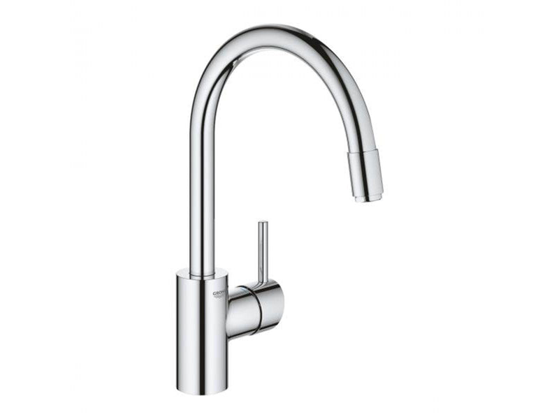 Grohe Concetto Kitchen faucet with pull-out C-spout Chrome