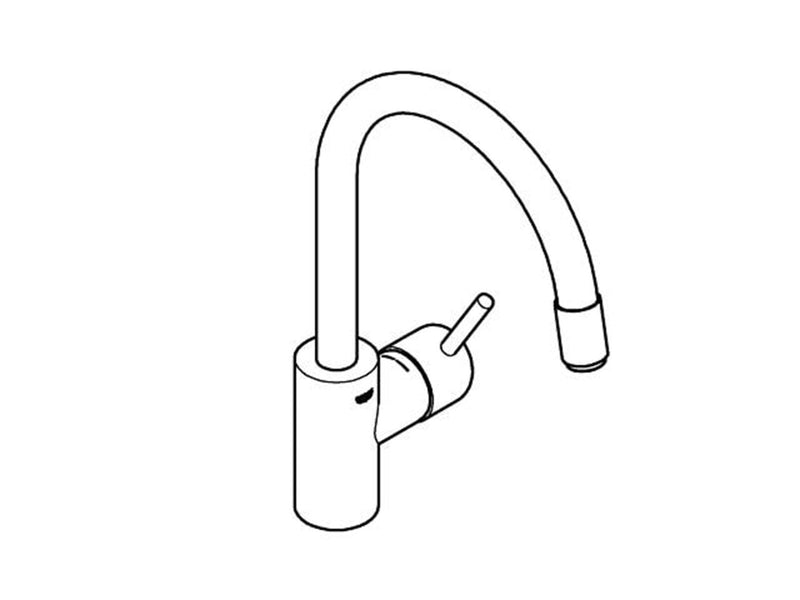 Grohe Concetto Kitchen faucet with pull-out C-spout Supersteel