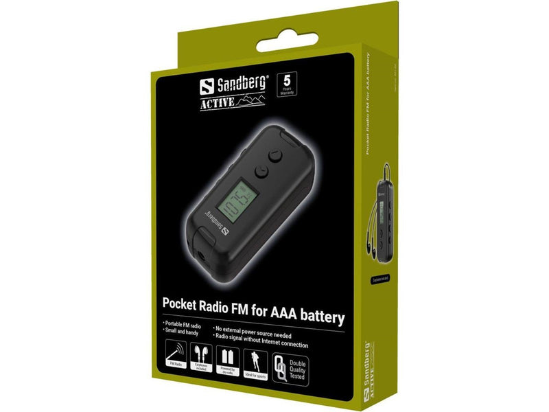 Sandberg Pocket Radio FM for AAA battery - FM