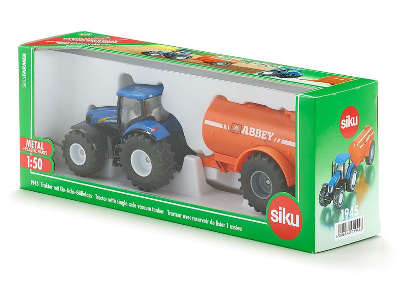 SIKU 1:50 Tractor With Single Axle Vacuum Tanker