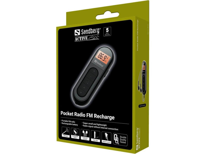 Sandberg Pocket Radio FM Recharge - FM