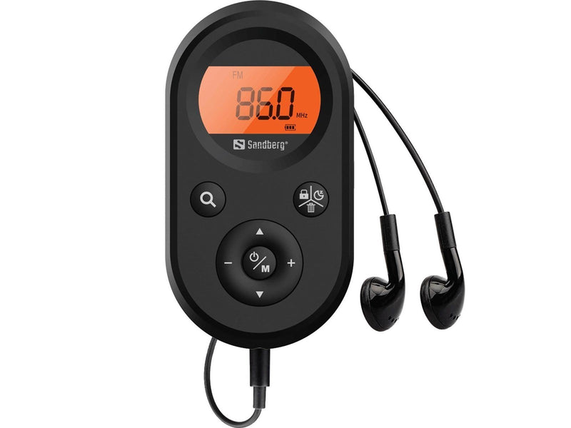 Sandberg Rechargable Pocket Radio - AM/FM - schwarz