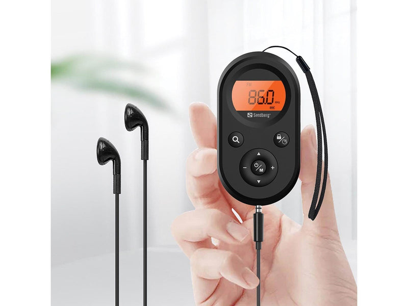 Sandberg Rechargable Pocket Radio - AM/FM - schwarz