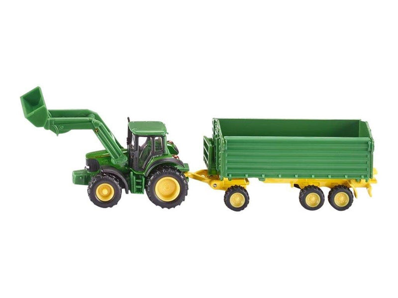 SIKU 1:87 John Deere With Front Loader And Trailer