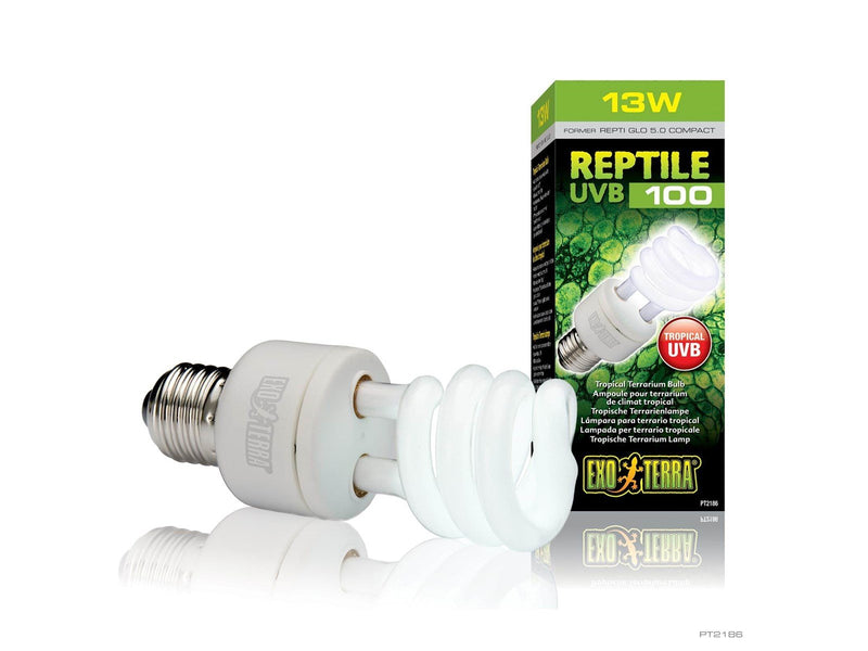 EXO TERRA PT2186 Reptile Heat Lamp UVB 13W E27 (1-Pack)