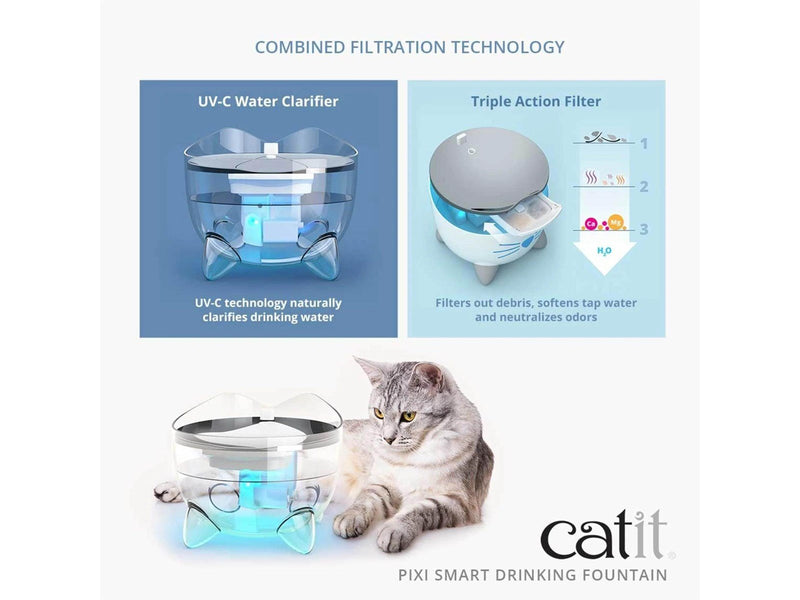 Catit PIXI Smart Fountain 2L Stainless Steel Top WIFI