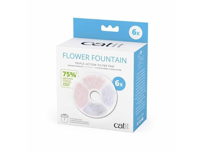 Catit Flower Fountain Triple Action Filter Pad (6-Pack)